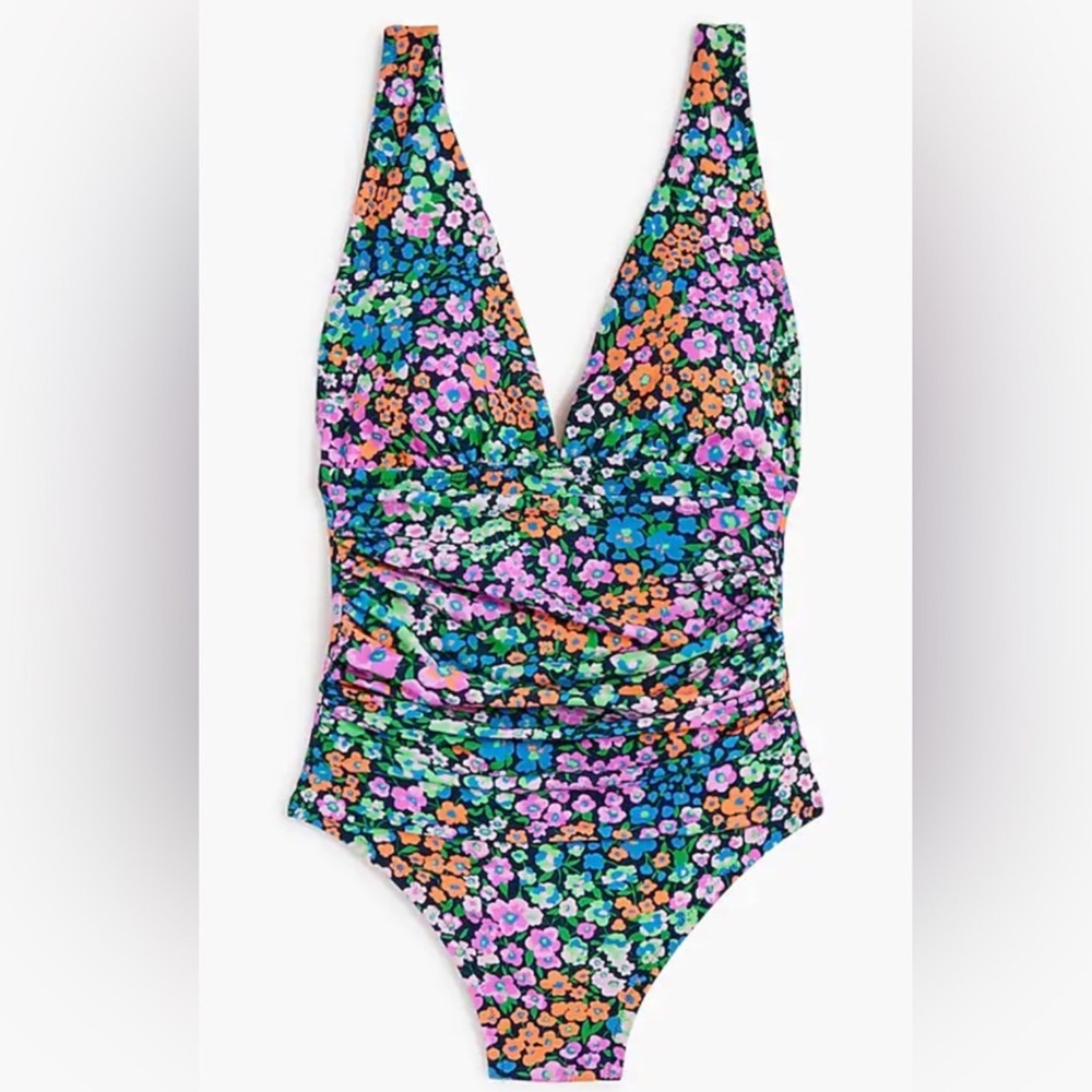 J. Crew floral swimsuit XS